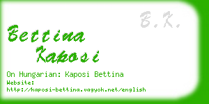 bettina kaposi business card